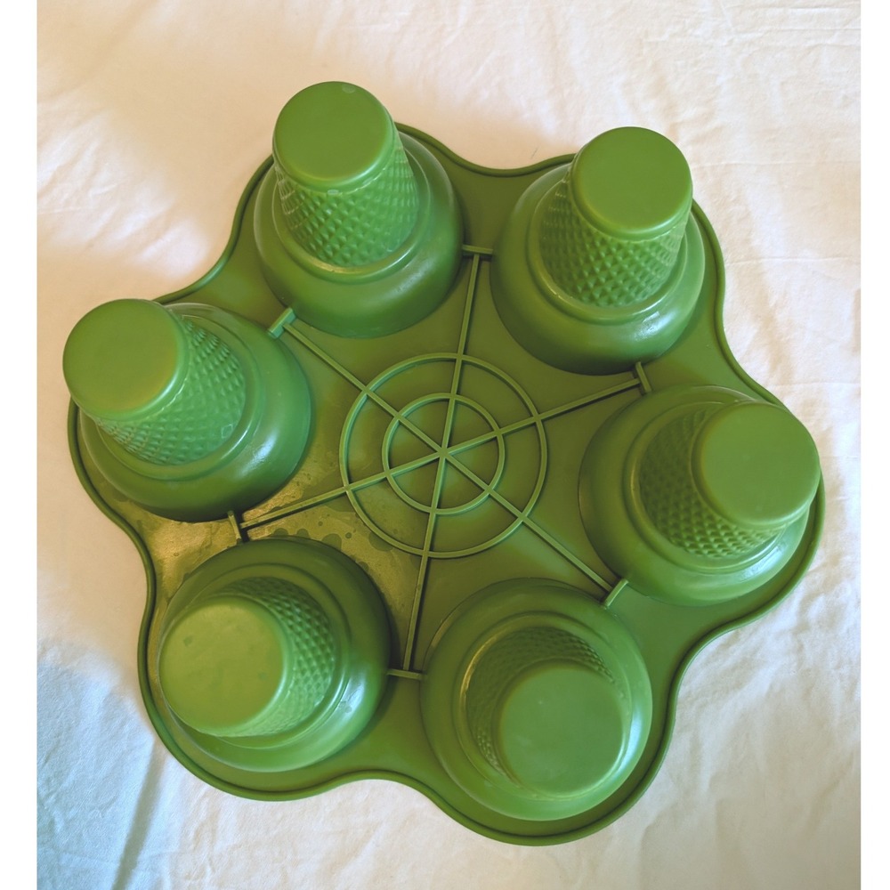 Set of 6 Green Silicone Ice Cream Cone Holder Molds | 36 Total | Dessert Form - Picture 8 of 16